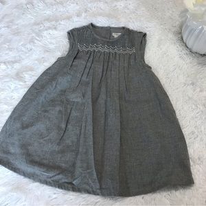 Cyrillus | Little girls Smocked Tunic Dress Sz 24 mos. grey